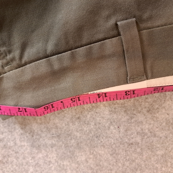 NWT Lands End Mid RISE Pants Size 14P Petite Green Stretch Cotton - Picture 11 of 13